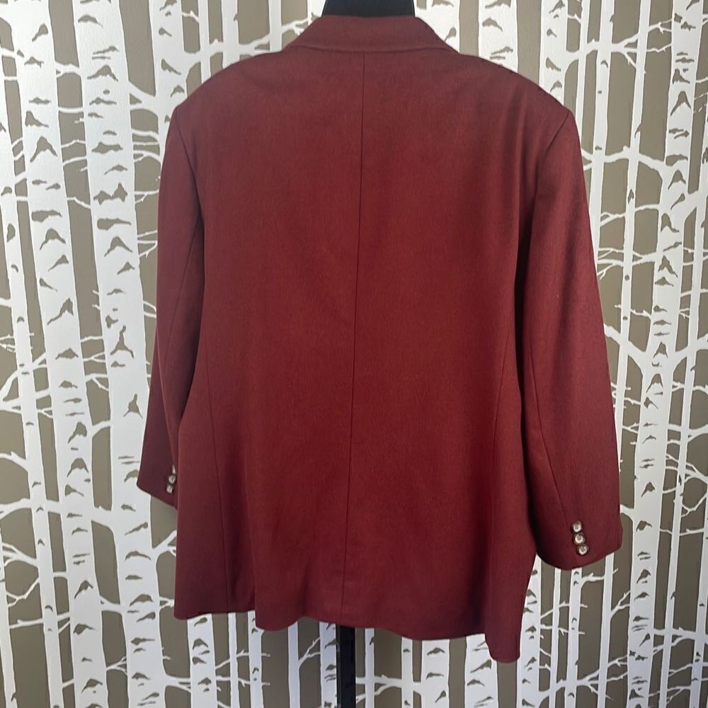 L.L. Bean Terracotta Rust Brown Wool Cashmere 3 Button Blazer sz 18R - Picture 4 of 12